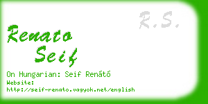 renato seif business card